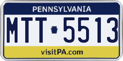 PA license plate MTT5513