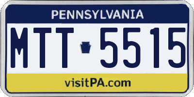 PA license plate MTT5515