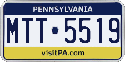 PA license plate MTT5519
