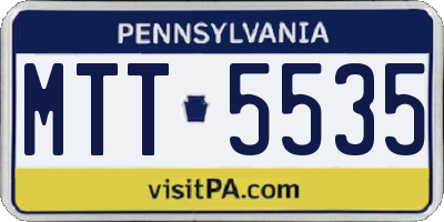 PA license plate MTT5535