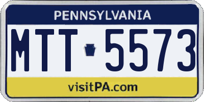 PA license plate MTT5573