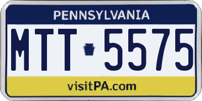 PA license plate MTT5575