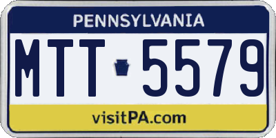 PA license plate MTT5579