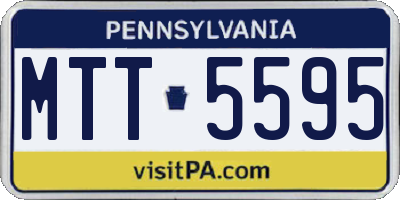 PA license plate MTT5595