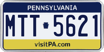PA license plate MTT5621