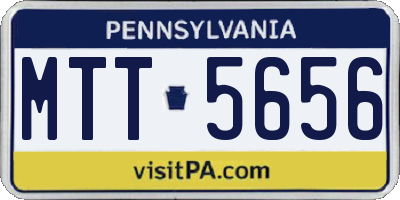 PA license plate MTT5656