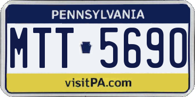 PA license plate MTT5690