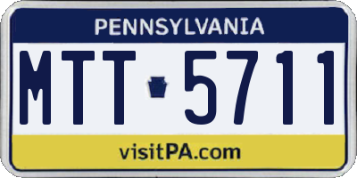PA license plate MTT5711