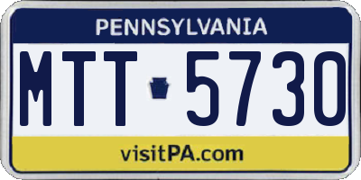 PA license plate MTT5730