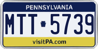PA license plate MTT5739