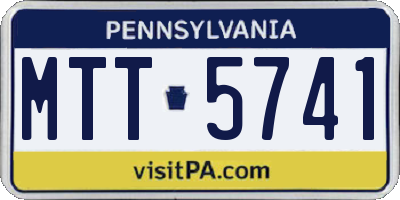 PA license plate MTT5741