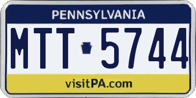 PA license plate MTT5744