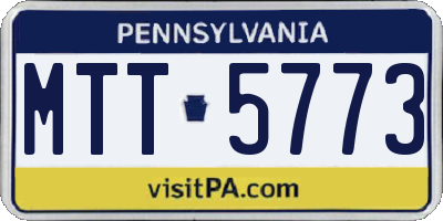 PA license plate MTT5773