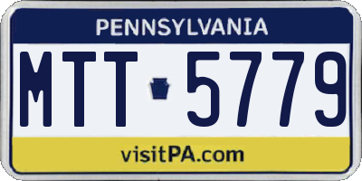 PA license plate MTT5779