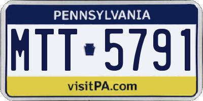 PA license plate MTT5791