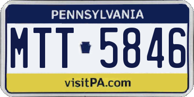 PA license plate MTT5846