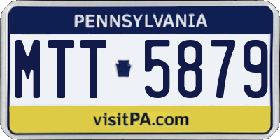 PA license plate MTT5879