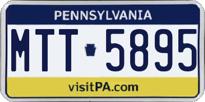 PA license plate MTT5895