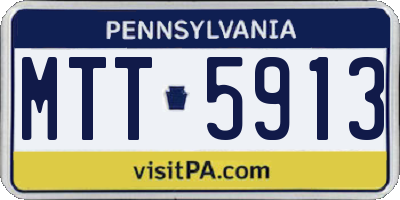 PA license plate MTT5913