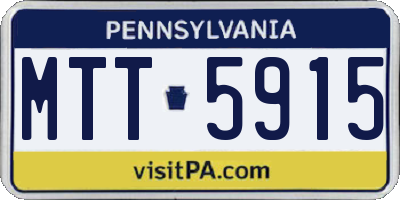 PA license plate MTT5915