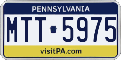 PA license plate MTT5975