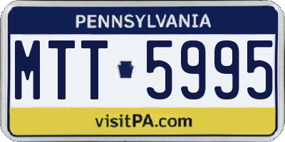 PA license plate MTT5995