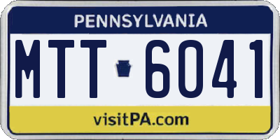 PA license plate MTT6041