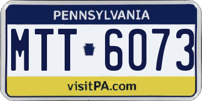 PA license plate MTT6073