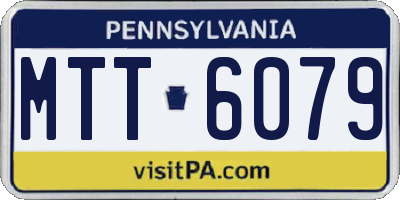 PA license plate MTT6079