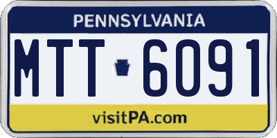 PA license plate MTT6091