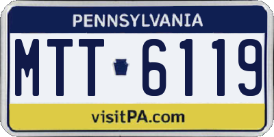 PA license plate MTT6119