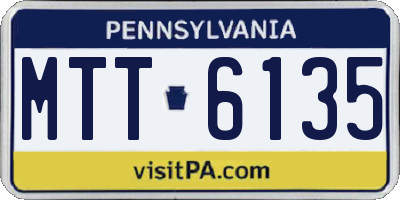 PA license plate MTT6135