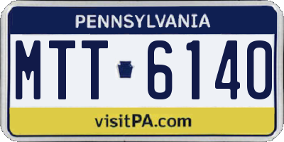 PA license plate MTT6140