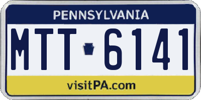 PA license plate MTT6141