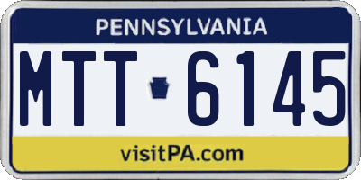 PA license plate MTT6145