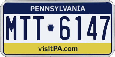 PA license plate MTT6147
