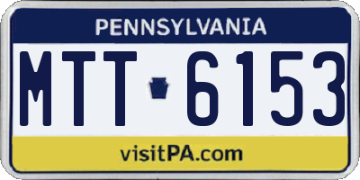 PA license plate MTT6153