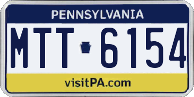 PA license plate MTT6154