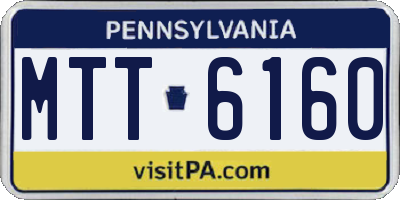PA license plate MTT6160