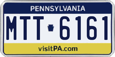 PA license plate MTT6161