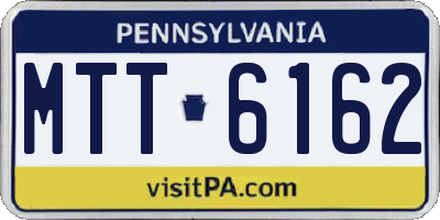PA license plate MTT6162