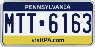 PA license plate MTT6163