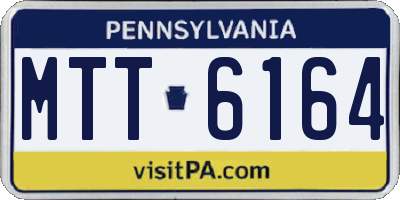 PA license plate MTT6164