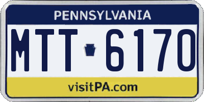 PA license plate MTT6170