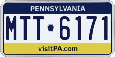PA license plate MTT6171