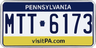 PA license plate MTT6173