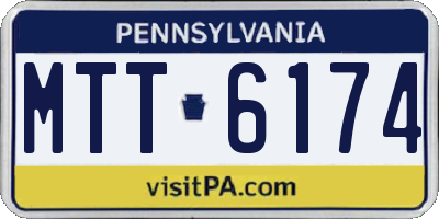 PA license plate MTT6174