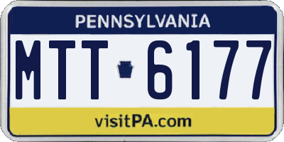 PA license plate MTT6177