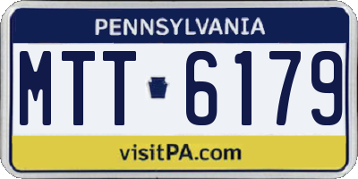PA license plate MTT6179