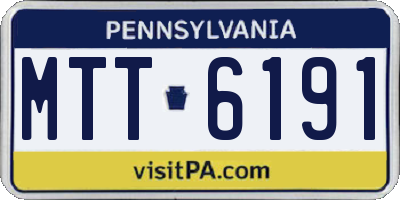 PA license plate MTT6191